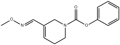 1(2H)-Pyridinecarboxylic acid, 3,6-dihydro-5-((methoxyimino)methyl)-,  phenyl ester, (E)- 结构式