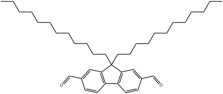 9,9-双十二烷基-9H-芴-2,7-二甲醛 结构式