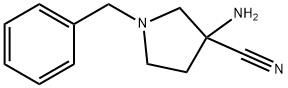 3-氨基-1-苄基吡咯烷-3-甲腈 结构式