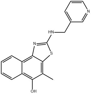 Naphtho[1,2-d]thiazol-5-ol,  4-methyl-2-[(3-pyridinylmethyl)amino]- 结构式