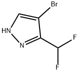 4-溴-5-(二氟甲基)-1H-吡唑 结构式