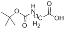 N-(TERT-BUTOXYCARBONYL)GLYCINE-2-13C 结构式