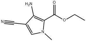 3-氨基-4-氰基-1-甲基-1H-吡咯-2-羧酸乙酯 结构式