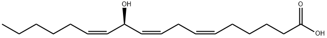 11-hydroxy-6,9,12-octadecatrienoic acid 结构式