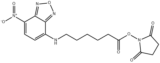6-[(7-硝基-2,1,3-苯并恶二唑-4-基)氨基]己酸 N-琥珀酰亚胺酯 结构式