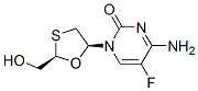 4-amino-5-fluoro-1-[(2R,5S)-2-(hydroxymethyl)-1,3-oxathiolan-5-yl]pyrimidin-2-one 结构式