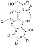 Α-羟基三唑仑 -D4(100ΜG/ML甲醇溶液) 结构式