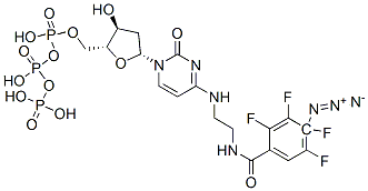 exo-N-(2-(4-azidotetrafluorobenzamido)ethyl)-deoxycytidine-5'-triphosphate 结构式