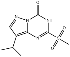 8-Isopropyl-2-(methylsulfonyl)pyrazolo[1,5-a][1,3,5]triazin-4-ol 结构式