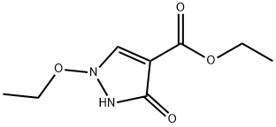 1H-Pyrazole-4-carboxylicacid,1-ethoxy-2,3-dihydro-3-oxo-,ethylester(9CI) 结构式