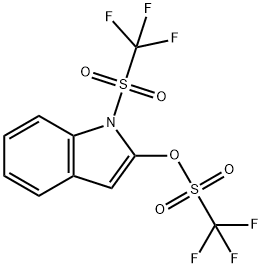 1-(trifluoromethanesulfonyl)indol-
2-yl trifluoromethanesulfonate 结构式