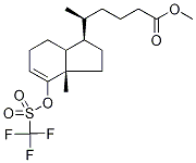 2,3,3a,6,7,7a-Hexahydro-5',7a-diMethyl-4-hydroxy-indene-(1R)-1'-pentanoic Acid Methyl Ester 4-O-TrifluoroMethanesulfonate 结构式