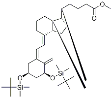 (1α,3β,5Z,7E)-1,3-Bis[[(1,1-diMethylethyl)diMethylsilyl]oxy]-9,10-secochola-5,7,10(19)-triene-24-carboxylic Acid Methyl Ester 结构式