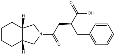 (2S)-2-苄基-3-(顺式全氢异吲哚-2-羰基)丙酸 结构式