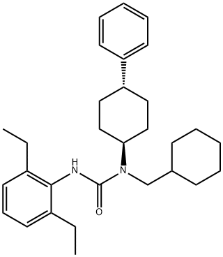 1-(cyclohexylmethyl)-3-(2,6-diethylphenyl)-1-(4-phenylcyclohexyl)urea 结构式