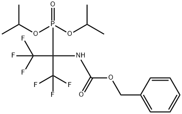 Carbamic acid, (1-(bis(1-methylethoxy)phosphinyl)-2,2,2-trifluoro-1-(t rifluoromethyl)ethyl)-,phenylmethyl ester 结构式