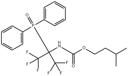 3-methylbutyl N-(2-diphenylphosphoryl-1,1,1,3,3,3-hexafluoro-propan-2- yl)carbamate 结构式