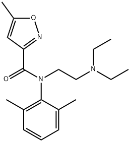 N-(2-diethylaminoethyl)-N-(2,6-dimethylphenyl)-5-methyl-oxazole-3-carb oxamide 结构式
