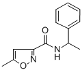 3-Isoxazolecarboxamide, 5-methyl-N-(1-phenylethyl)-, (+-)- 结构式