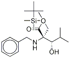 threo-2-[[[(1,1-DiMethylethyl)diMethylsilyl]oxy]Methyl]-3-hydroxy-N-(phenylMethyl)-D-leucine Methyl Ester 结构式
