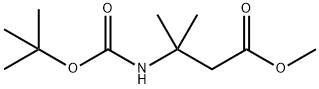 3-(叔丁氧基羰基氨基)-3-甲基丁酸甲酯 结构式