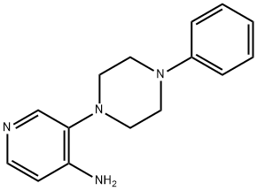 3-(4-Phenyl-1-piperazinyl)-4-pyridinamine 结构式