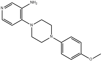 4-[4-(4-Methoxyphenyl)-1-piperazinyl]-3-pyridinamine 结构式