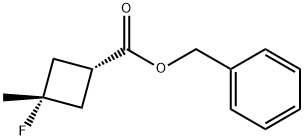 trans-benzyl 3-fluoro-3-methylcyclobutanecarboxylate 结构式