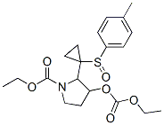 ethyl 3-(ethoxycarbonyloxy)-2-(1-(4-tolylsulfinyl)cyclopropyl)-1-pyrrolidinecarboxylate 结构式