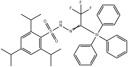 (E)-2,4,6-triisopropyl-N''-(2,2,2-trifluoro-1-(triphenylsilyl)ethylidene)benzenesulfonohydrazide