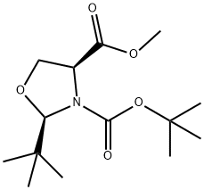 4-Methyl 2-Tert-Butyloxazolidine-3,4-Dicarboxylate 结构式