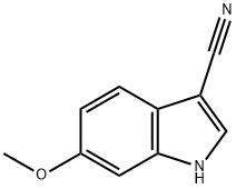 6-甲氧基-1H-吲哚-3-甲腈 结构式