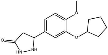 5-(3-(环戊氧基)-4-甲氧基苯基)吡唑啉-3-酮 结构式