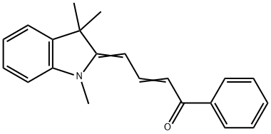 (2E,4E)-1-苯基-4-(1,3,3-三甲基-1,3-二氢-2H-吲哚-2-基)丁-2-烯-1-酮 结构式
