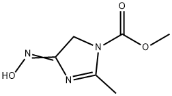 1H-Imidazole-1-carboxylic  acid,  4,5-dihydro-4-(hydroxyimino)-2-methyl-,  methyl  ester 结构式