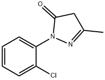 1-(2'-氯基苯基)-3-甲基-5-吡唑酮 结构式