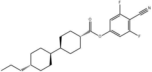 TRANS,TRANS- 4-CYANO-3,5-DIFLUORO-PHENYL 4''-PROPYLBICYCLOHEXYL-4-CARBOXYLATE 结构式