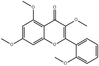 2',3,5,7-Tetramethoxyflavone 结构式