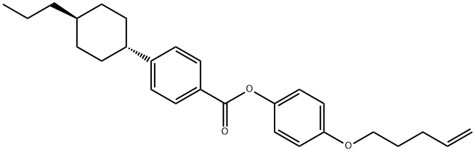 丙基环己基苯甲酸对戊氧基苯酚酯 结构式