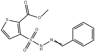 methyl 3-[(benzylideneamino)sulfamoyl]thiophene-2-carboxylate 结构式