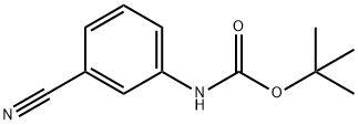 3-(BOC-氨基)苯氰 结构式