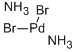 反式二氨基二溴化钯 结构式