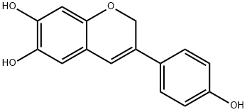 3-(4-HYDROXYPHENYL)-2H-1-BENZOPYRAN-6,7-DIOL 结构式