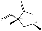 Cyclopentanecarboxaldehyde, 1,4-dimethyl-2-oxo-, trans- (9CI) 结构式