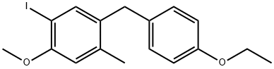 1-碘-5[(4-乙氧基苯基)甲基]-2-甲氧基-4-甲基苯 结构式