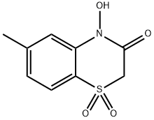 4-Hydroxy-6-methyl-2H-1,4-benzothiazin-3(4H)-one 1,1-dioxide 结构式