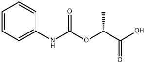 (R)-(+)-2-[丙氨基羰酰氧基]丙酸 结构式