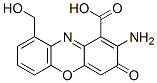 2-Amino-9-hydroxymethyl-3-oxo-3H-phenoxazine-1-carboxylic acid 结构式