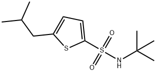 2-THIOPHENESULFONAMIDE, N-(1,1-DIMETHYLETHYL)-5-(2-METHYLPROPYL)- 结构式