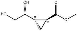 Cyclopropanecarboxylic acid, 2-(1,2-dihydroxyethyl)-, methyl ester, [1alpha,2beta(S*)]- 结构式